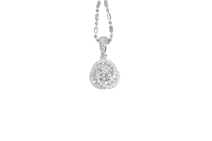 Small Diamond Love Knot Pendant
