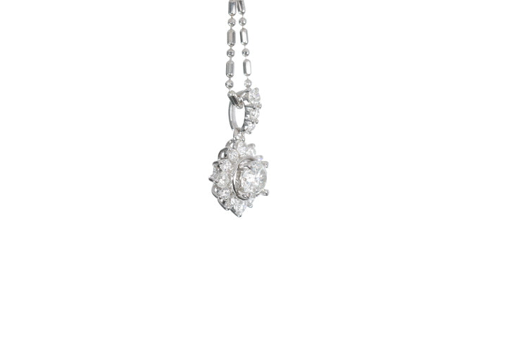 Starburst Diamond Halo Pendant