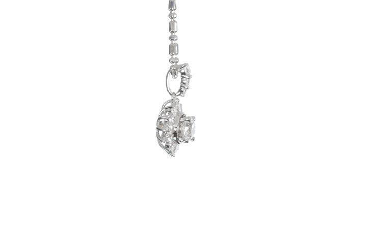 Starburst Diamond Halo Pendant