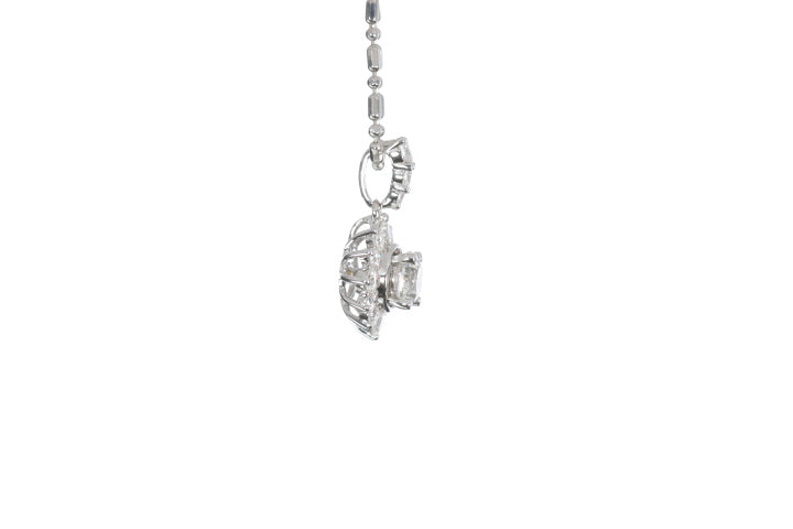 Starburst Diamond Halo Pendant