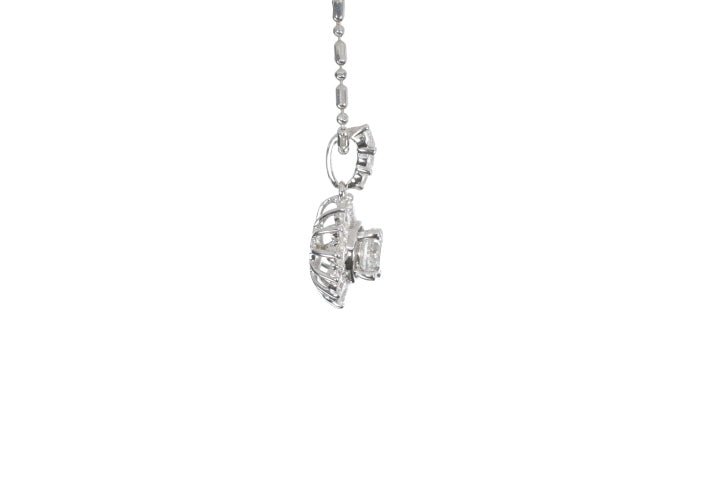 Starburst Diamond Halo Pendant