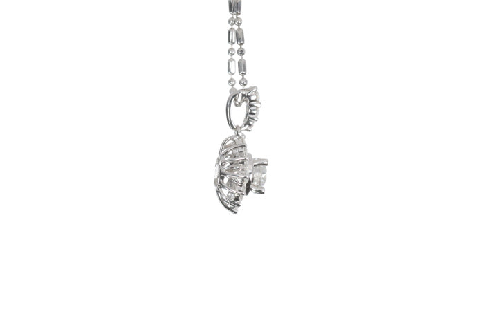 Starburst Diamond Halo Pendant