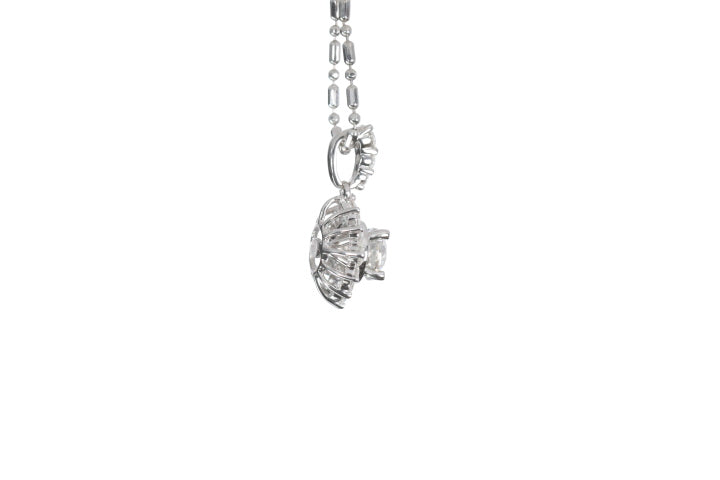 Starburst Diamond Halo Pendant