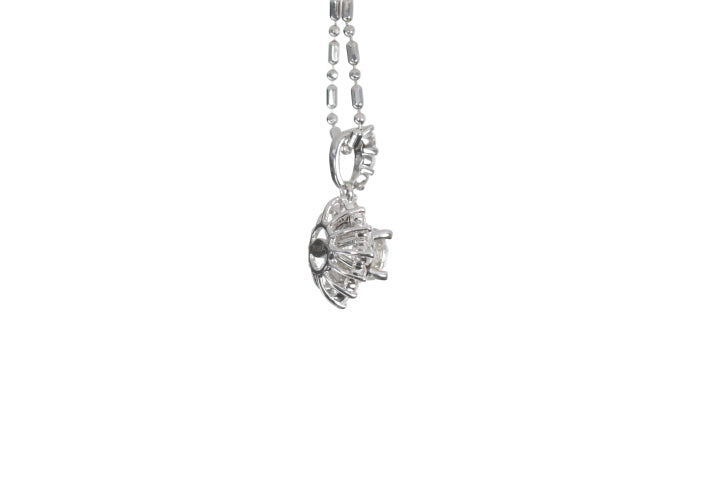 Starburst Diamond Halo Pendant