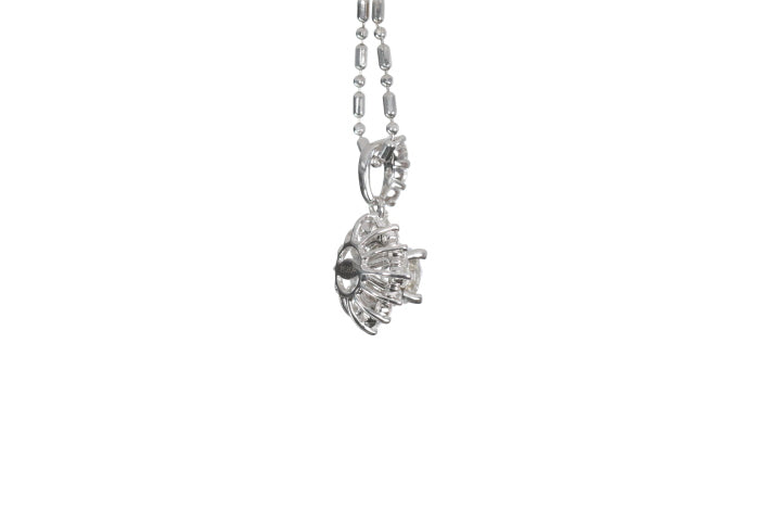 Starburst Diamond Halo Pendant