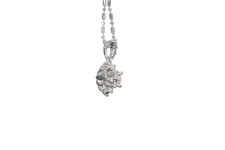 Starburst Diamond Halo Pendant