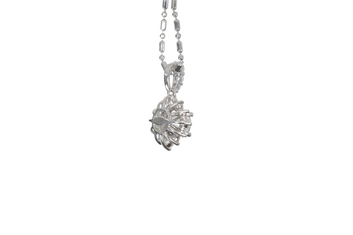 Starburst Diamond Halo Pendant