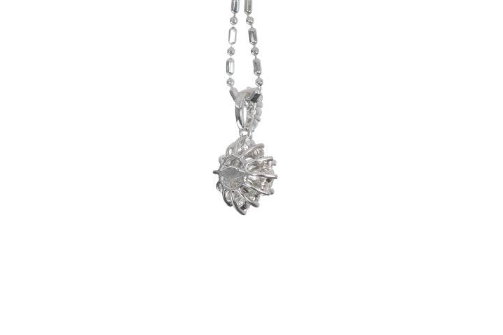 Starburst Diamond Halo Pendant