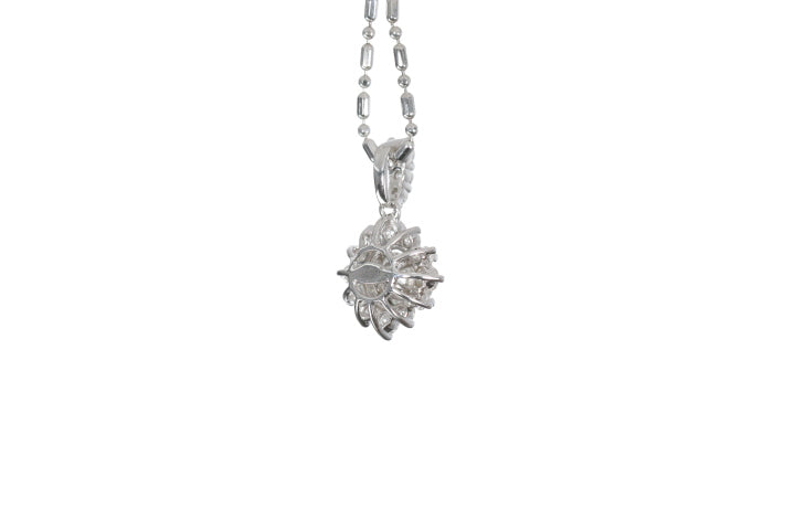 Starburst Diamond Halo Pendant