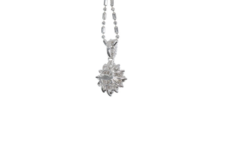 Starburst Diamond Halo Pendant