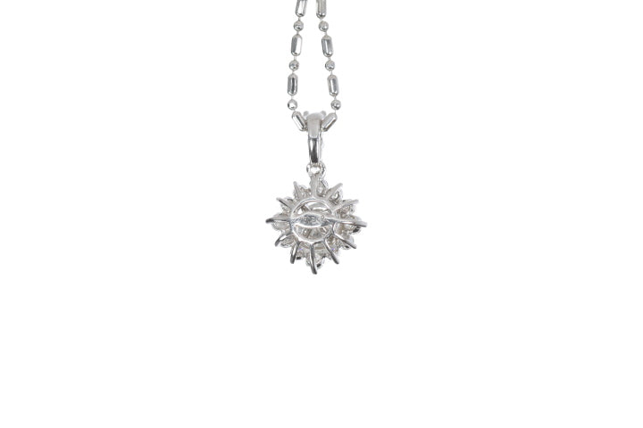 Starburst Diamond Halo Pendant