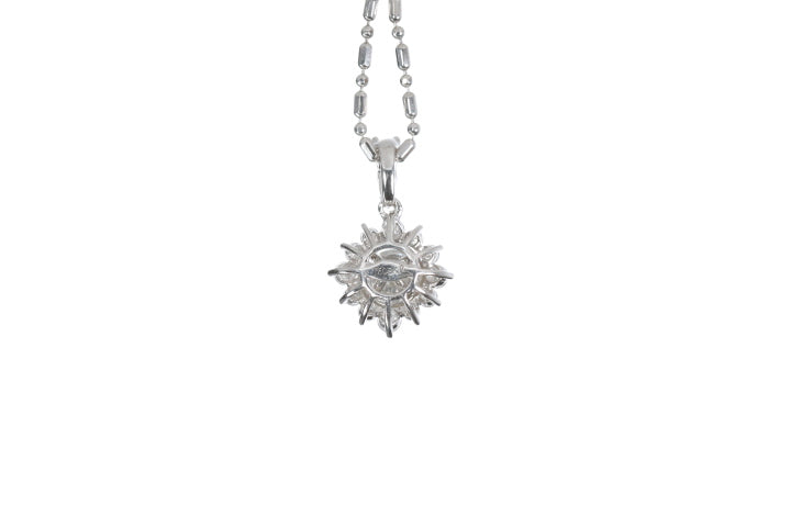 Starburst Diamond Halo Pendant