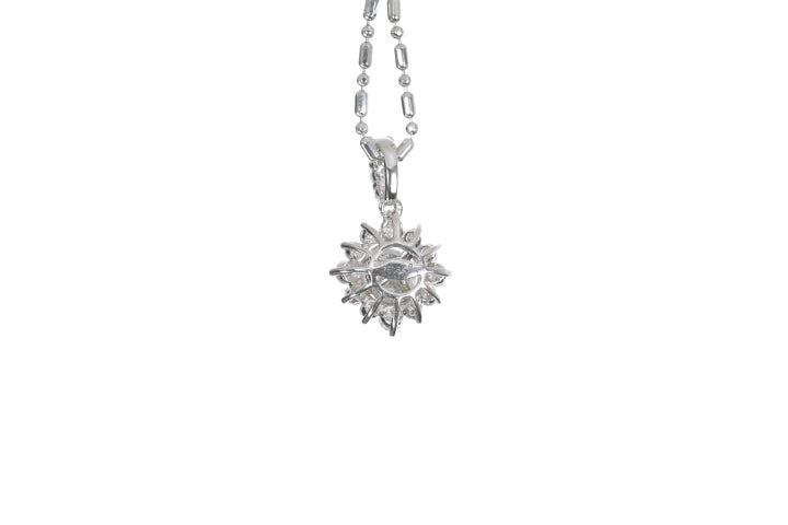 Starburst Diamond Halo Pendant