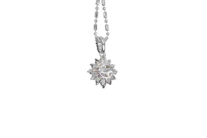 Starburst Diamond Halo Pendant