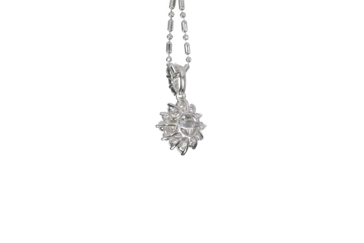 Starburst Diamond Halo Pendant