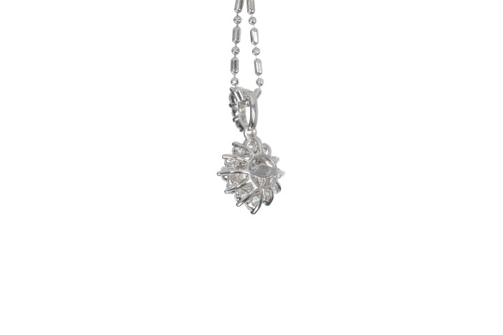 Starburst Diamond Halo Pendant