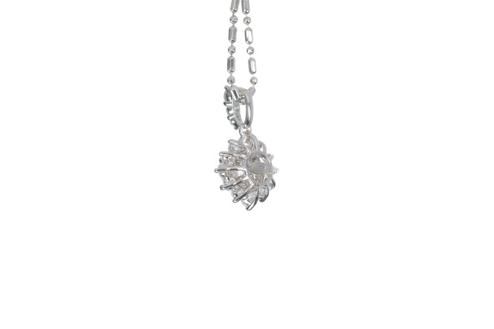 Starburst Diamond Halo Pendant