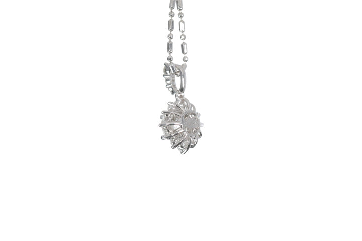 Starburst Diamond Halo Pendant