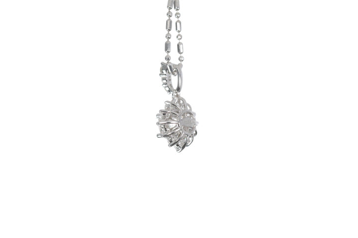 Starburst Diamond Halo Pendant