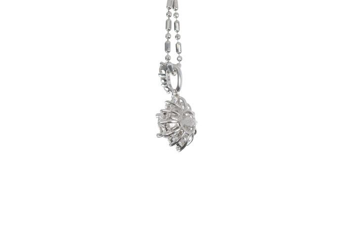 Starburst Diamond Halo Pendant