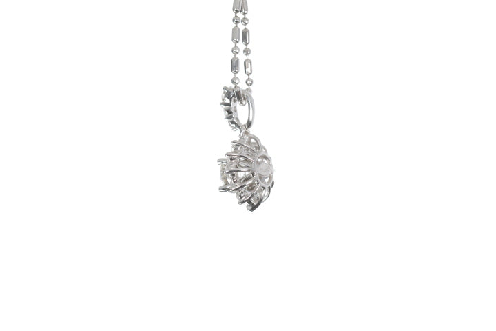 Starburst Diamond Halo Pendant