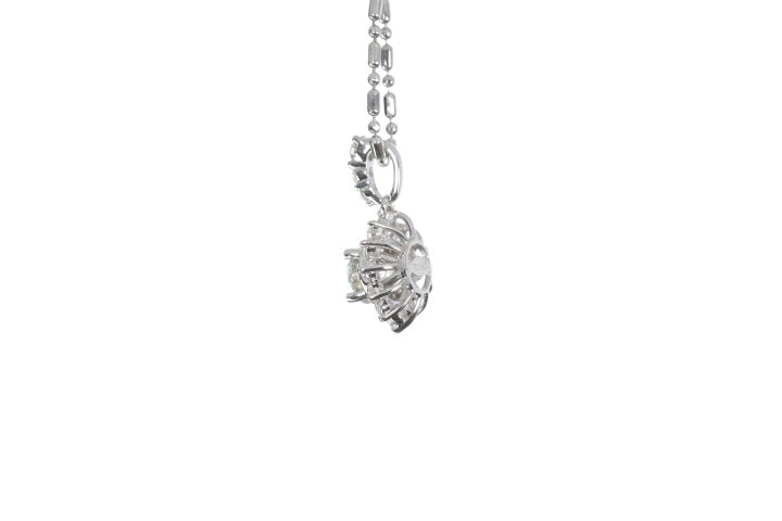 Starburst Diamond Halo Pendant