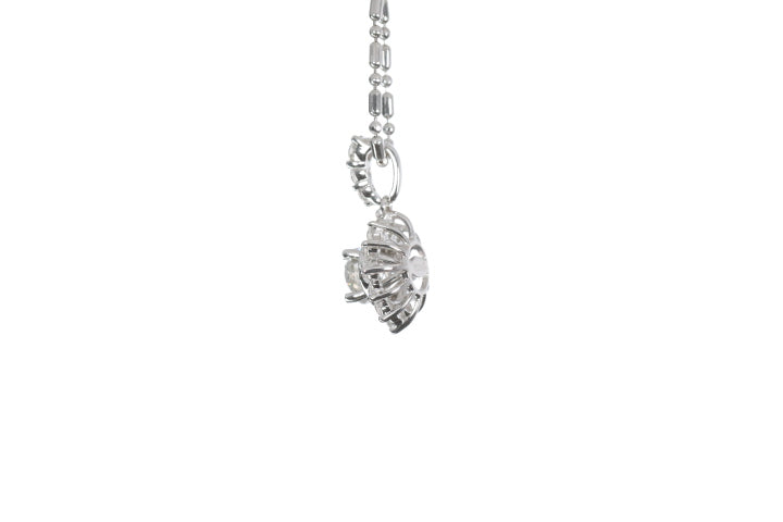 Starburst Diamond Halo Pendant