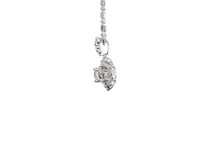 Starburst Diamond Halo Pendant