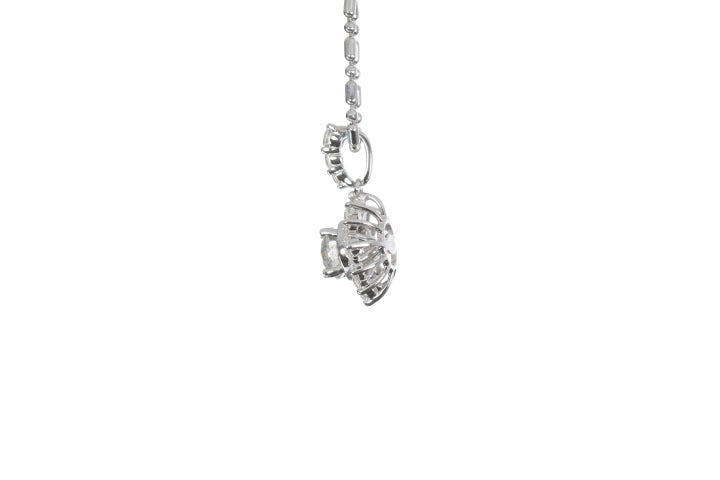 Starburst Diamond Halo Pendant