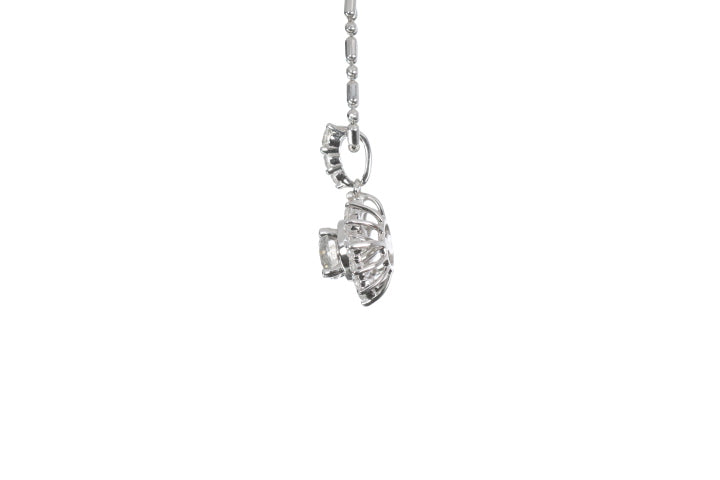 Starburst Diamond Halo Pendant