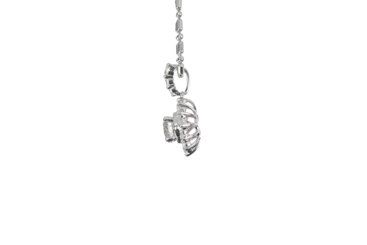 Starburst Diamond Halo Pendant
