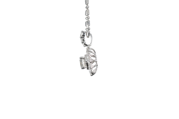 Starburst Diamond Halo Pendant