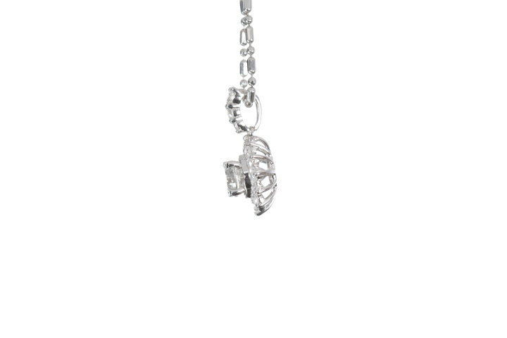 Starburst Diamond Halo Pendant