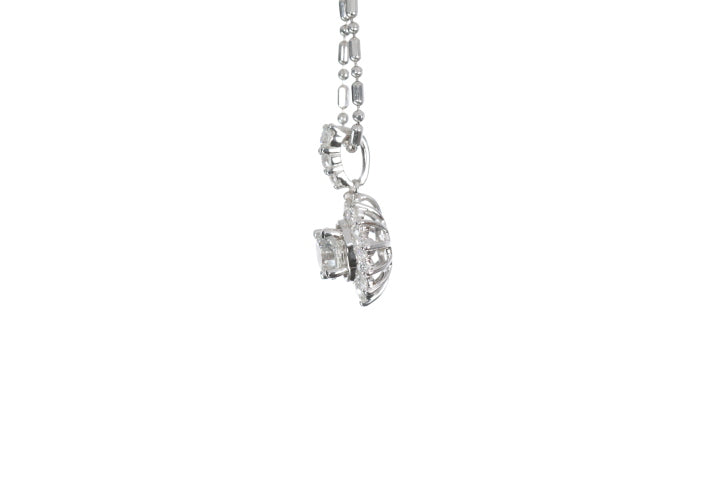 Starburst Diamond Halo Pendant