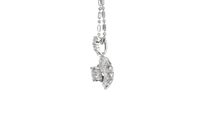 Starburst Diamond Halo Pendant
