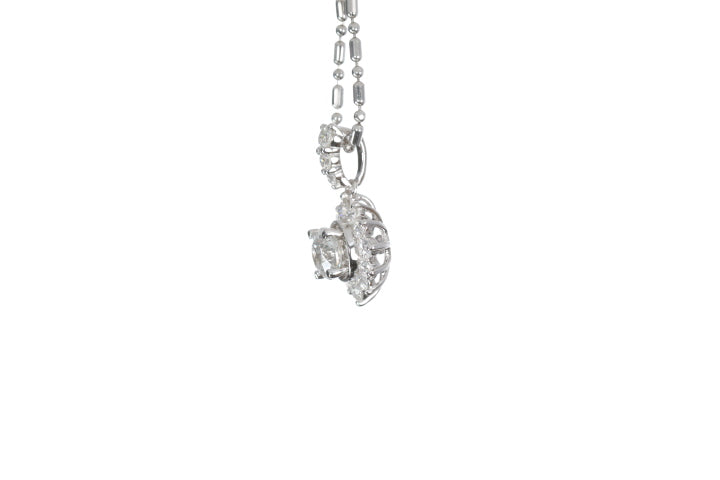 Starburst Diamond Halo Pendant