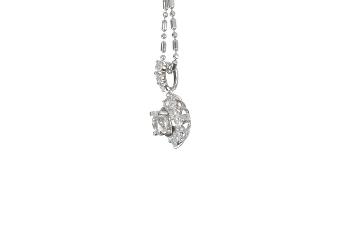 Starburst Diamond Halo Pendant