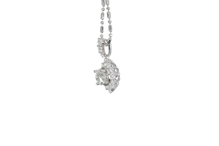 Starburst Diamond Halo Pendant
