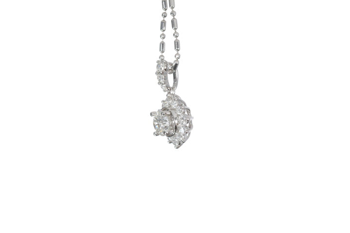 Starburst Diamond Halo Pendant