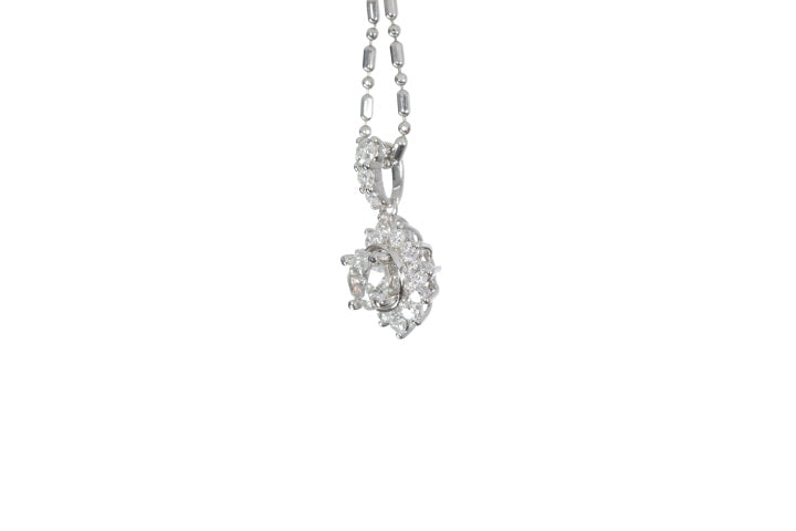Starburst Diamond Halo Pendant