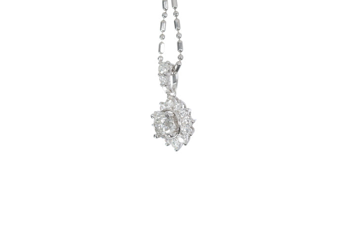 Starburst Diamond Halo Pendant