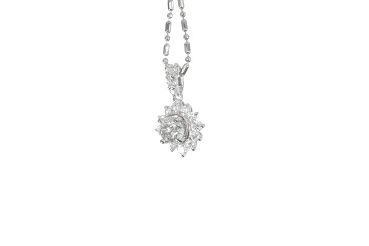 Starburst Diamond Halo Pendant