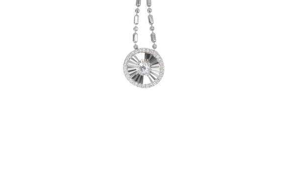 Starburst Disc Diamond Pendant