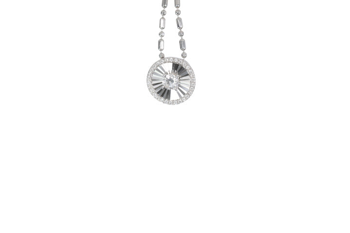 Starburst Disc Diamond Pendant