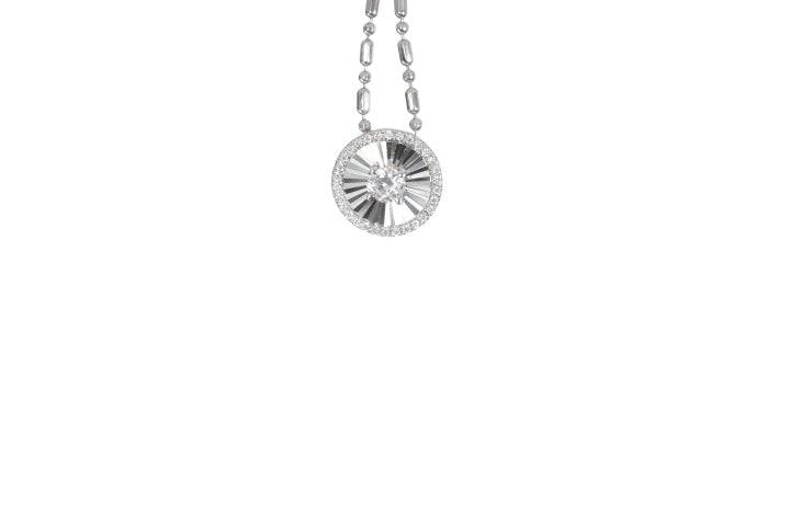 Starburst Disc Diamond Pendant