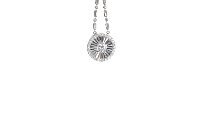 Starburst Disc Diamond Pendant
