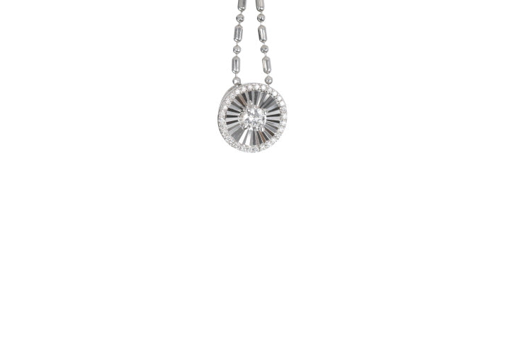Starburst Disc Diamond Pendant