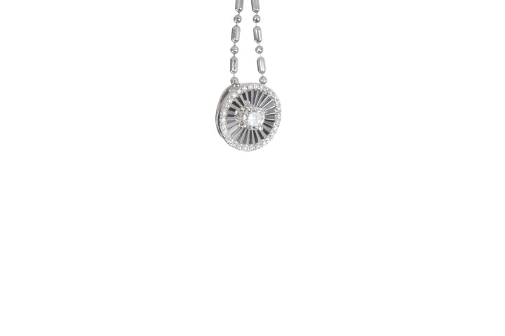 Starburst Disc Diamond Pendant