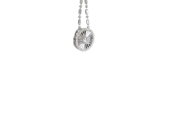 Starburst Disc Diamond Pendant