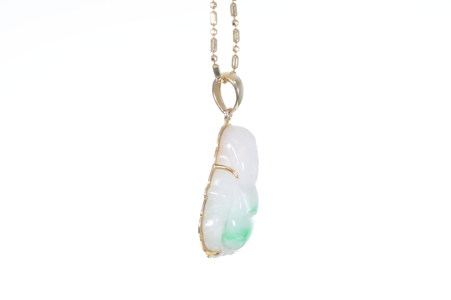 Mini Jadeite Buddha with Happiness